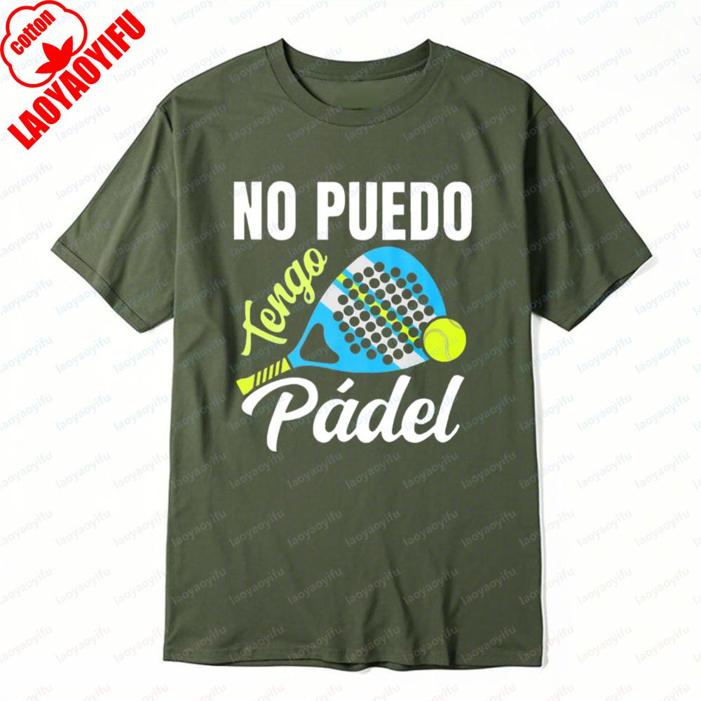 

No Puedo Tengo Padel Tennis Tee Racket and Ball Design TShirt Summer Sport Casual Outdoors Breathable Fashion Tops Ropa Mujer 4XL
