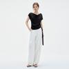 ELLE Slim Fit Drape Neck Short Sleeve T-Shirt