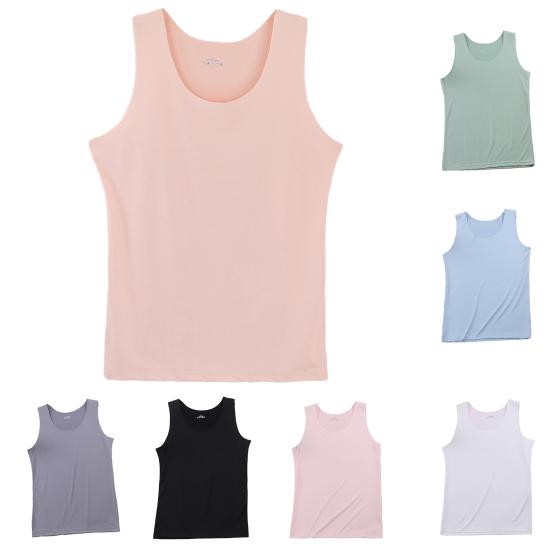 Summer Ice Silk Thin Vest O-neck Sleeveless Seamless Tops Women Slim Fit Solid Color Tank Tops Female Undershirt
