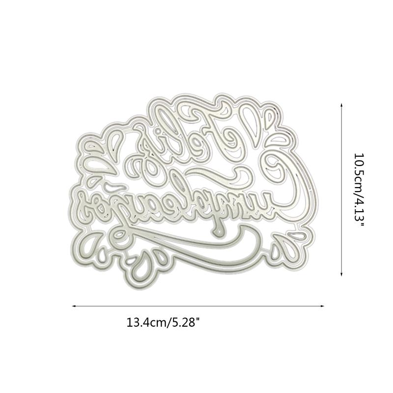 Happy Birthday Letter Border DIY Die Cut for Card Making Frame Cutting Die Embossing Templates for Photo Scrapbook Craft