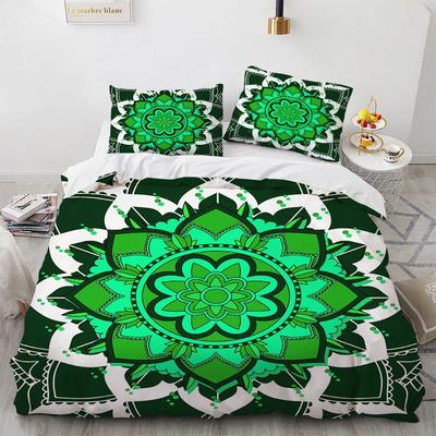 Neu 228x228 Bettwäsche Bettbezug Set Böhmen 3d Bettdeckenbezug 2 Kissenbezüge Queen Size Bettdecken-Sets Heimtextilien - ohne Bettlaken