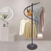 360° Rotating Clothing Rack Floor Stand W/ Spiral Design, Portable Garment Rack for Modern Home & Closet Organizer 5.91ft Height