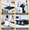 Funny 1:24 American Truck Model Sound and Light Vehicles Gifts Container Truck Simulation Alloy Heavy Truck Model Decoration