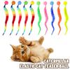 1/20x Twisted Worm with Fluorescent Bouncing Ball Colorful Elastic Strips Cats Pets Interactive Caterpillar Toy Pet Supplies