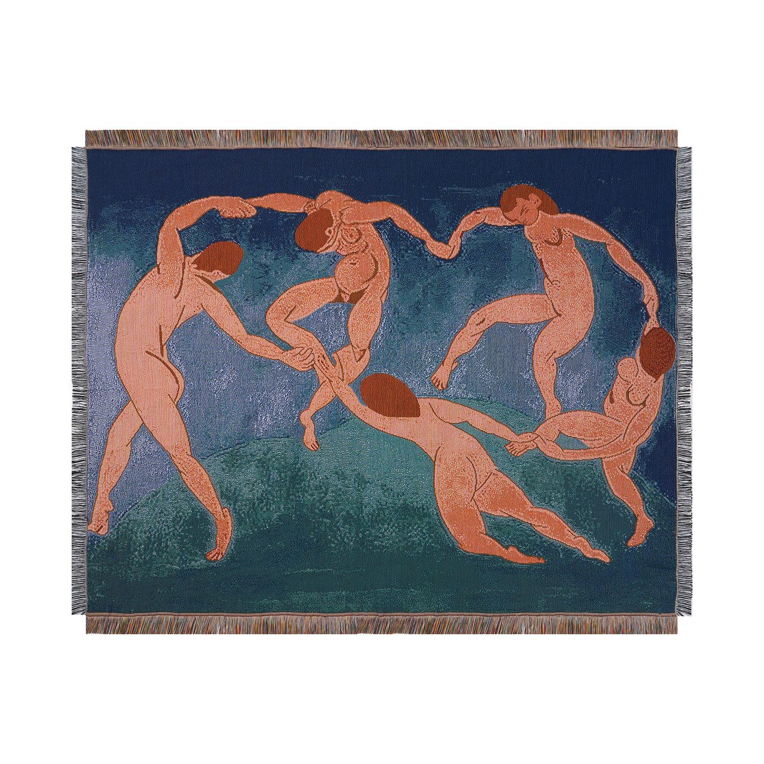 Henri Matisse Artwork Dance Woven Jacquard Tapestry Blanket 130*160cm синий