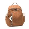 Fashion Wommen Backpack Pu Solid Color Travel Backpack Student Schoolbag