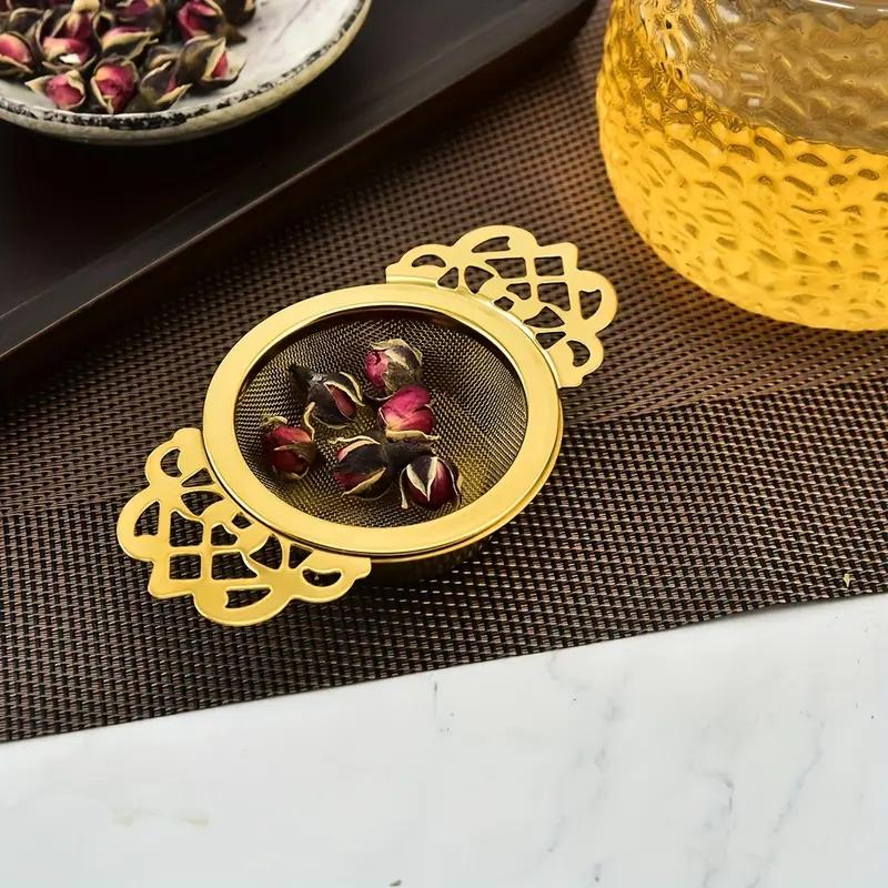 1/2pcs Tea Strainer Double Ear Fine Mesh Stainless Steel Spice Infuser Filter Tea Maker Teaware Kitchen Accessories