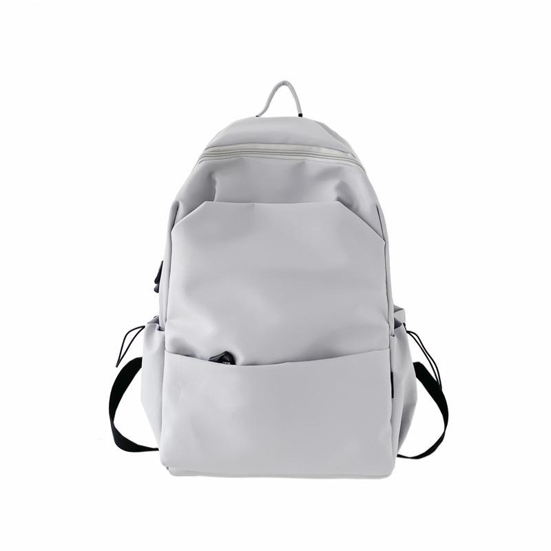 Schoolbag large capacity solid color backpack female Korean version simple versatile schoolbag male junior high school backpack female