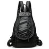 Washed Leather Backpack Literary Soft Leather Small Backpack
