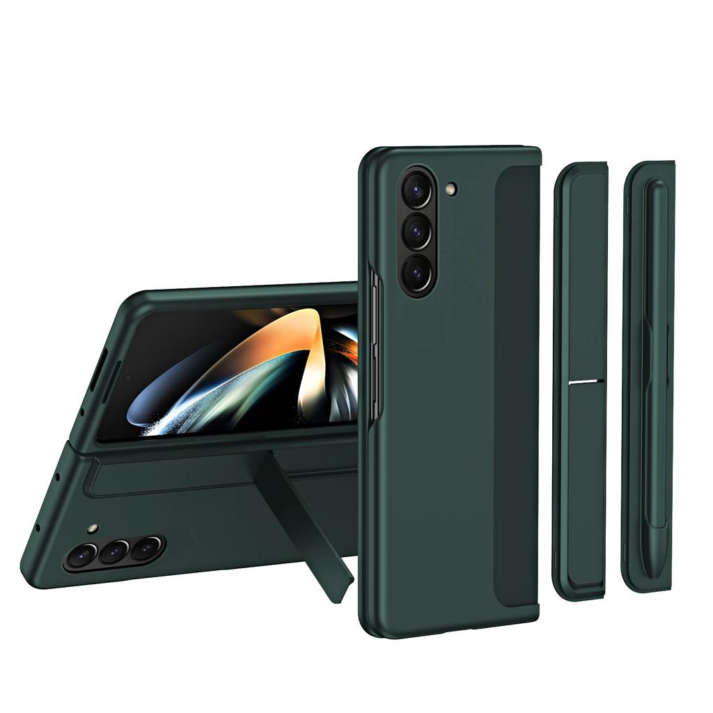 2 in 1 Removable Pen Slot Stand Holder Case For Samsung Galaxy Z Fold 7 6 5 4 3 Skin Friendly Matte Fold6 Shockproof Hard Cover