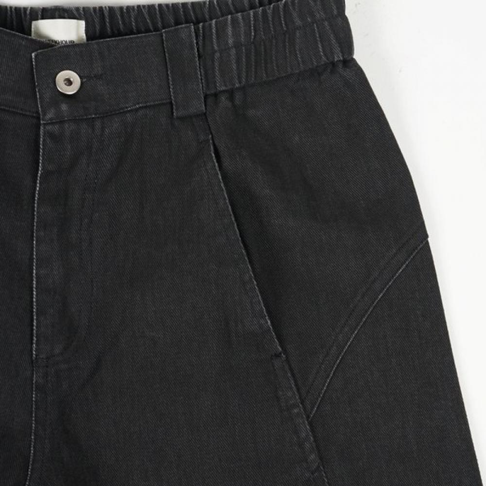Weekhour Wide Cotton Pants Charcoal