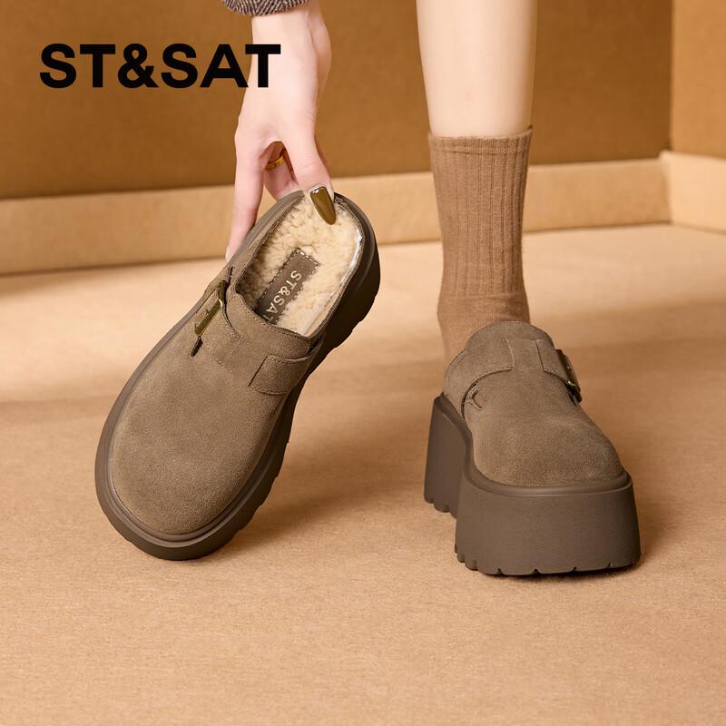 Women s Platform Faux Fur Lined Mules 37