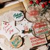 Yuletide Memories Stickers Rub-on Transfer Stickers Scrapbook Journal Stickers for Christmas Cards Photo Album