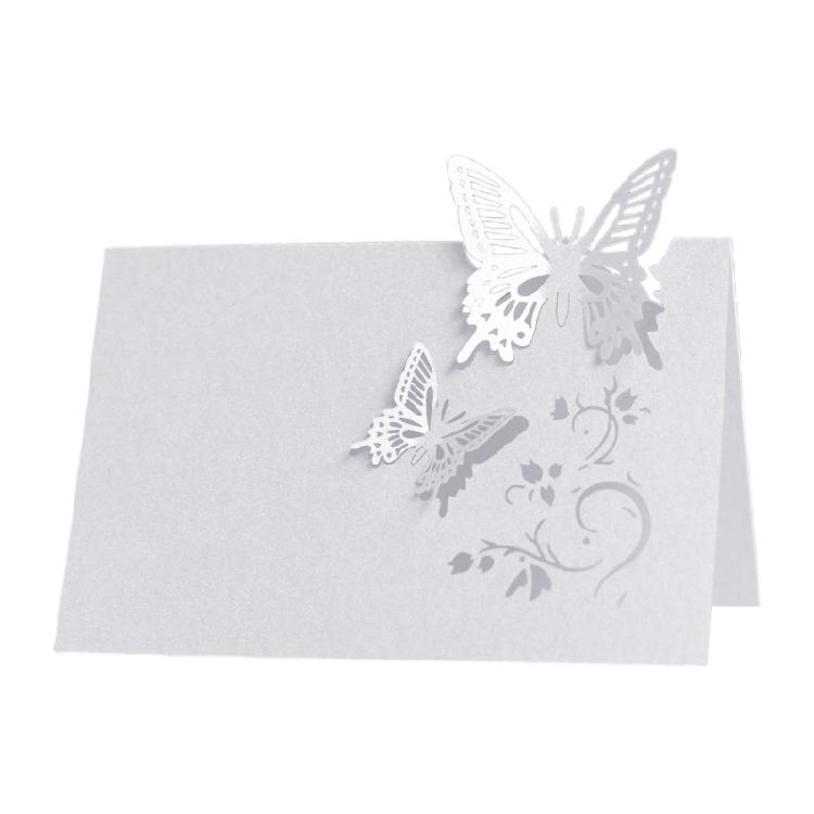 Wedding Name Cards 100PCs Hollow Butterfly Cut Design Card for Weddings Banquets