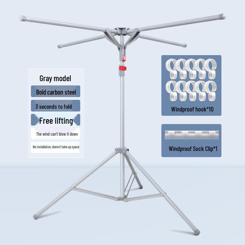 Portable Indoor Balcony Clothes Drying Rack - Easy Install for Home and Rental Spaces