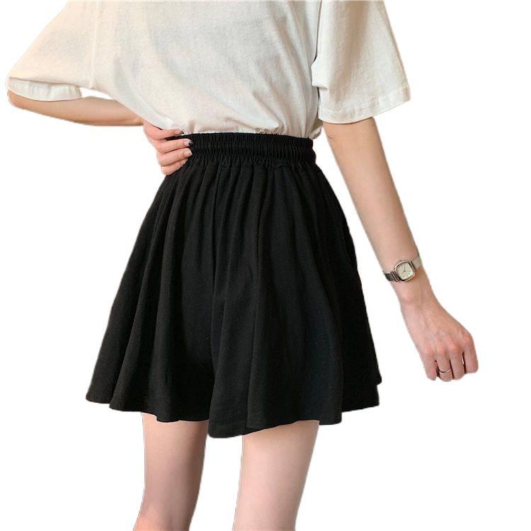 Pantaloni scurți evazați pentru femei, mărime mare, stil balerină, A-line - Casual Primăvară/Vară, cu picior larg, drapați