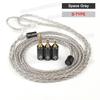 QKZ Q1 MAX S-TYPE MMCX Headphone Audio Cable 16-Stand HiFi Grade Silver Plated Cable QDC KZ C for QKZ HBB ZXT AS16 PRO ZSN PRO X