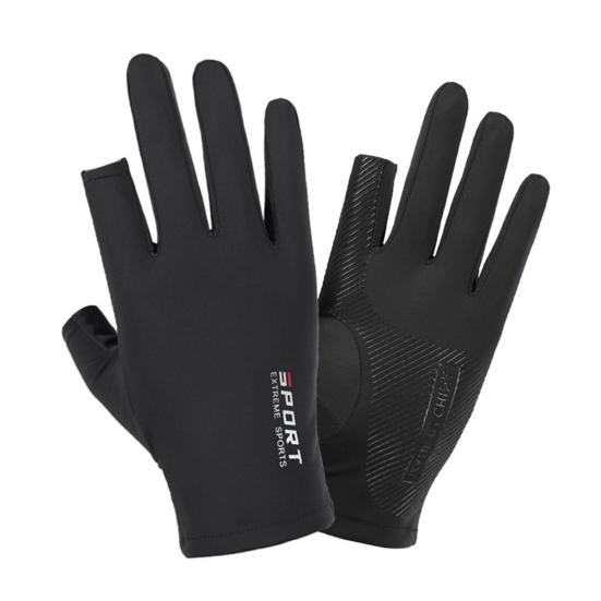 1 Pair Ice Silk Ridding Gloves Super Soft High Elastic Touchscreen Non-Slip Sun Protection Gloves Breathable Summer Outdoor Gloves