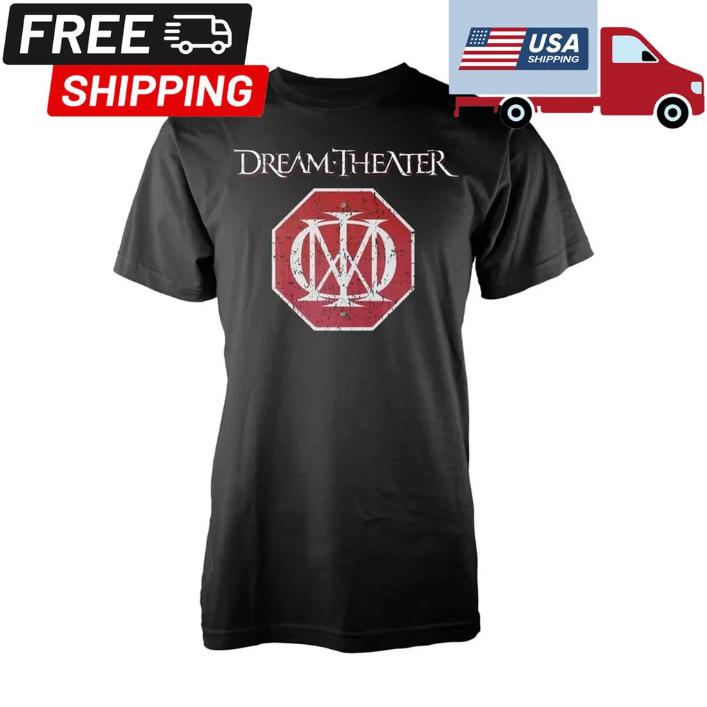 NEW! Dream Theater Red Logo T shirt, Short Sleeve Cotton T-shirt, Size S to 5XL