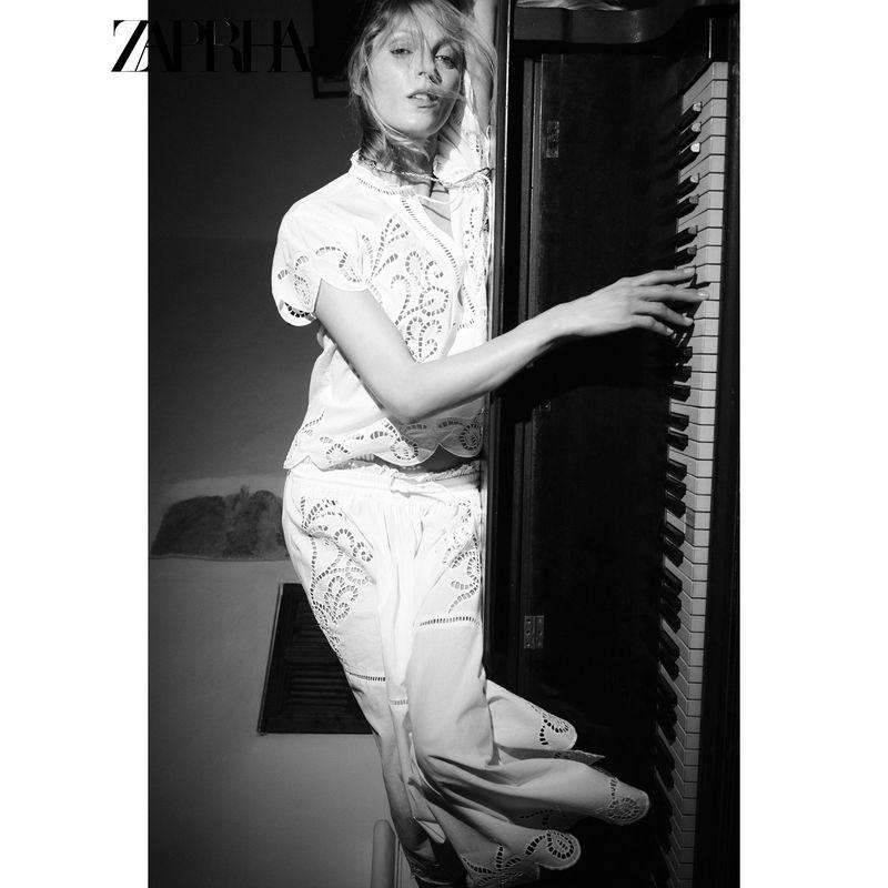 Zaprha 2025 Summer New French style Fashion Temperament Casual Loose Embroidery Shirts Short Jacket 5107274