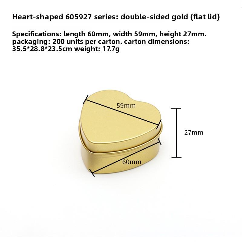 Tinplate Small Jewelry Heart-shaped Iron Can Tinplate Box Badge Small U Disk Iron Box