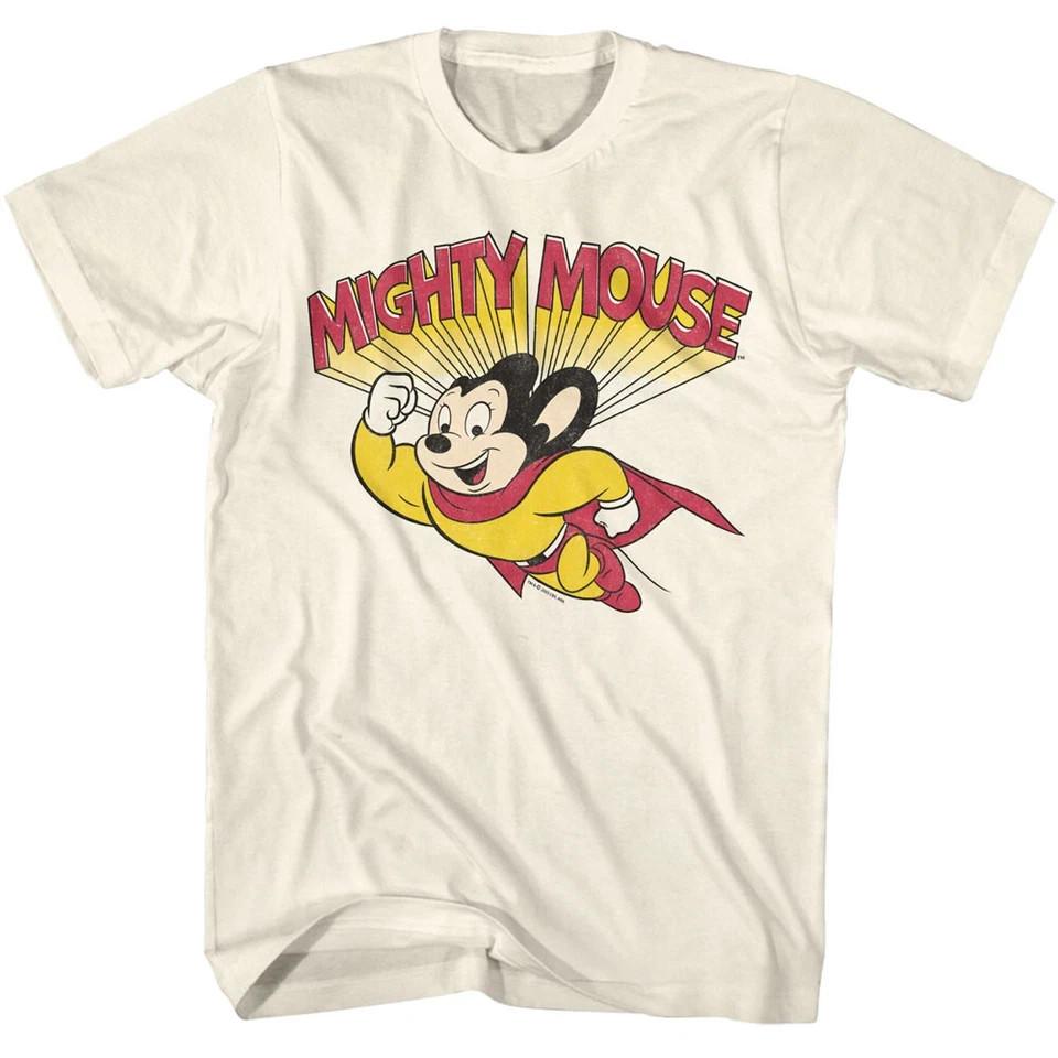 ~HOT!~ Mighty Mouse Cartoon Mighty Mouse Flying  T-Shirt, Sizes S-5XL. Unisex T-Shirt S