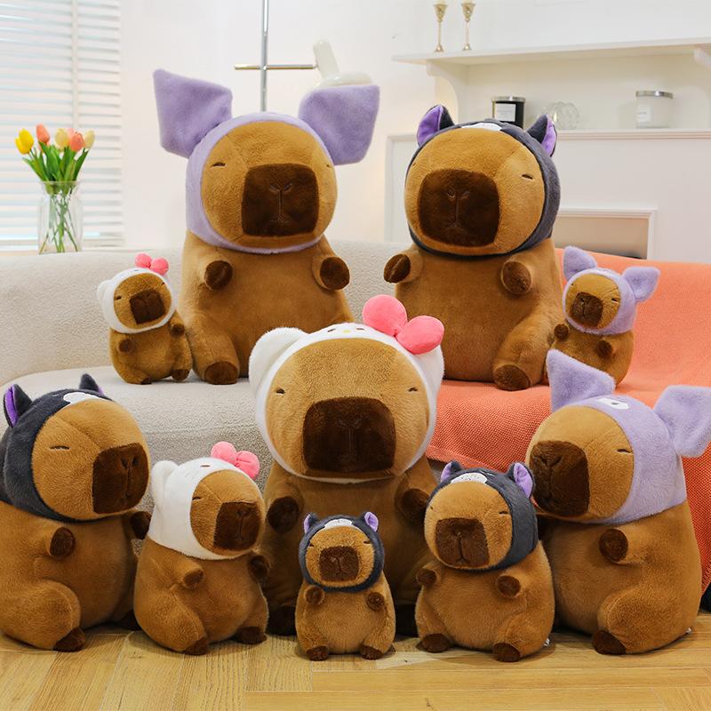 New Hooded Kapibara Plush Toy Kulomi Hood Capybara Doll Girl Children's Ragdoll