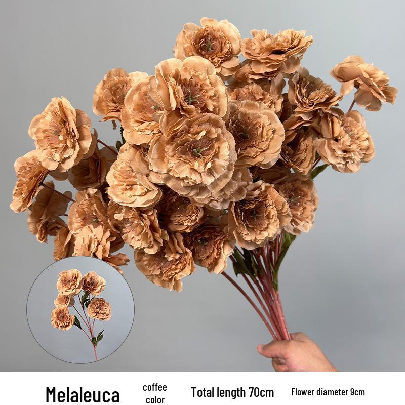Karamelkleurige Kunstbloemen Bruiloftsdecoratie - Plafond- en Wegdekarrangementen, Koffietint Nepbloemen.