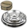 CAMPING MOON Servise Campingtallerken Servisesett i rustfritt stål 8 deler Leveres med lerretsetui S395-2S