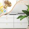 12Pcs Brass Furniture Handles Set Design Cupboard Door Cabinet Knob Dresser Single Center Round Pure Copper Handle
