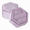 Flannel Hexagonal Jewelry Box for Bracelets and Rings