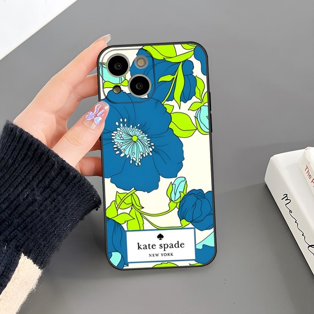 K-Kates S-Spades Flower Phone Case For Iphone 17 Pro Max 16 15 14 Pro Max 13 Mini 11 12 Xr X Xs SE Plus Back Cover