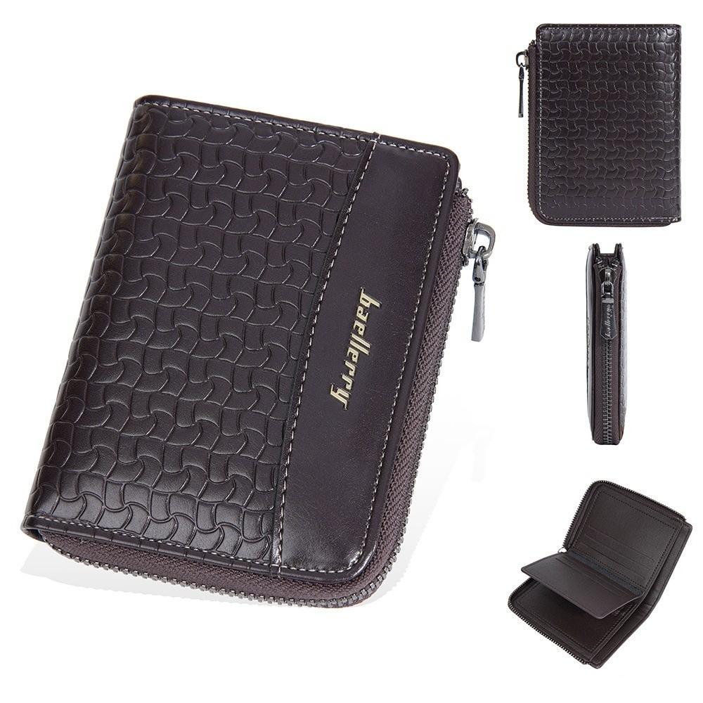 

Кожаный мужской короткий кошелек с английской буквой, мужской кожаный кошелек, повседневная противоугонная сумка для наличных, для мужчин темный кофе