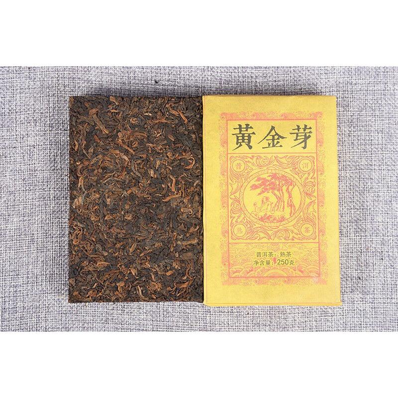 Чай Yunnan Pu er Ripe Golden Bud Ripe Tea Brick 250г — фото 9