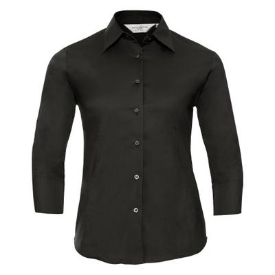 Damen-/Damenkollektion, pflegeleichtes, tailliertes Hemd mit 3/4-Ärmeln
