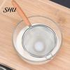 Manual Noodle Scoop Flour Sieve Anti-Slip Fine Mesh Comfortable Grip Stainless Steel Multi-function Strainer Heat Insulation Juice Filter Oil