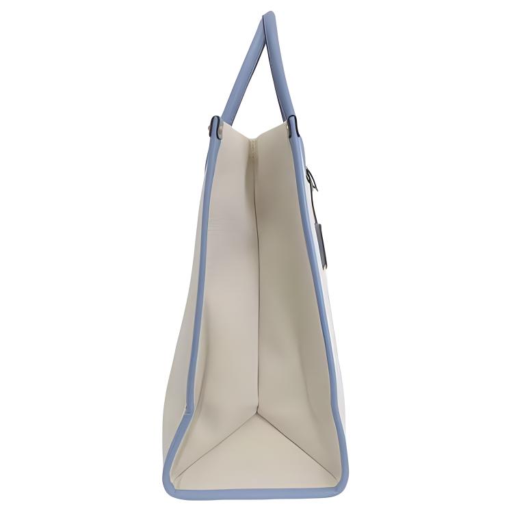 New MICHAEL KORS MICHAEL KORS Luggage Collection Fabric Crossbody Handbag, Shoulder Bag Large Women's Beige & Haze Blue 35S2G7ZT3C-464