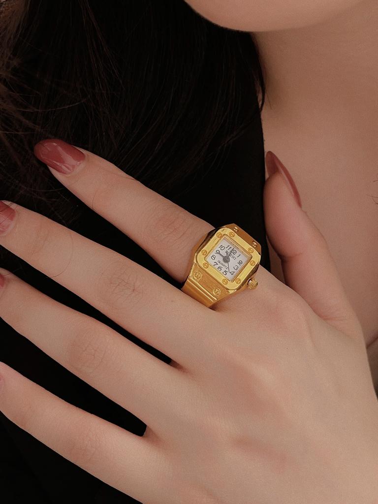 Mini Vintage Anello Orologio Rotondo Creativo Quarzo Orologi Moda Coppia Orologi Accessori