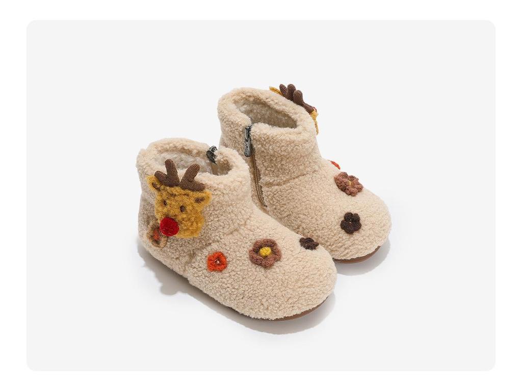 2025 New Style Girls' Furry Cotton Snow Boots for Ages 3-9 - Winter Velvet Shoes, Hot Sellers