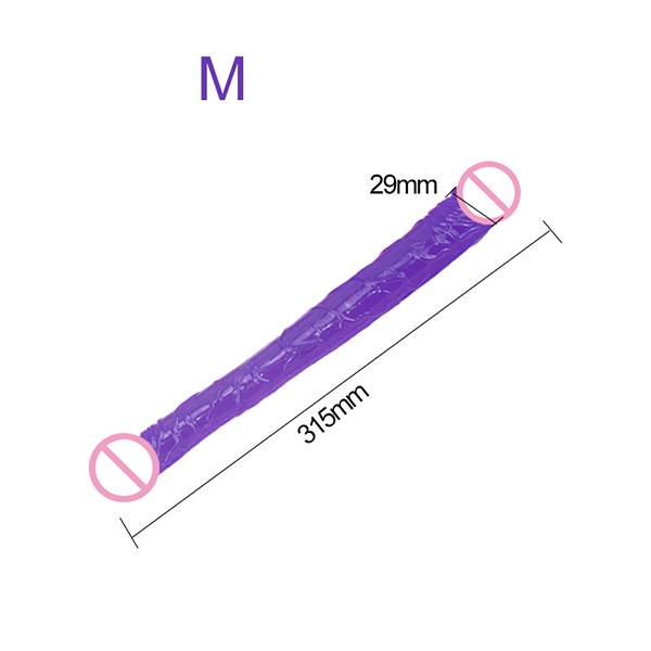 Double Head Dildo Long Jelly Realistic Dildo Double Ended Dildo Flexible Big Dildo for Women Masturbator Sex Toys for Lesbian