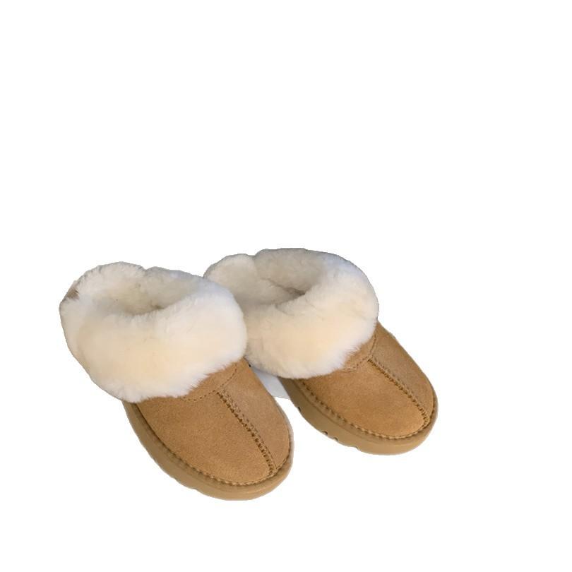 Slippers Women's Outer Wear 2025 New Winter Fur Integrated Thick-soled Bag Head Fluffy Slippers Plush Snow Boots Cotton Shoes