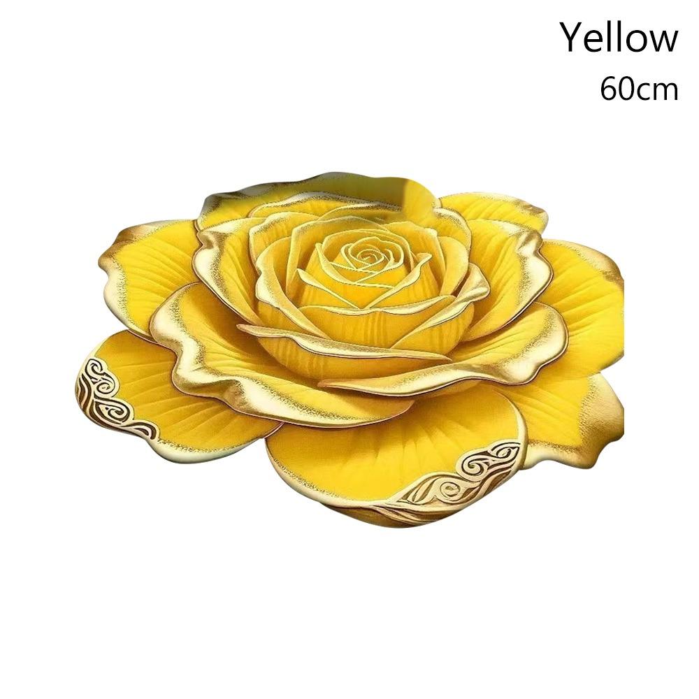 Non-slip Rose Floor Mat Special-shaped Bathroom Floor Mat  for Living Room Tea Table Bedside