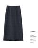 Women's Plus Size High Waist A-Line Woolen Skirt with Lace Detail - Autumn/Winter