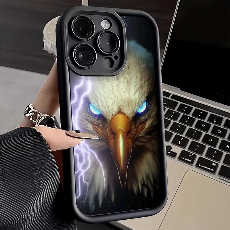 

Phone Case for iPhone 17 Air 16E 15 16 Pro Max Bald Eagle Cool Cover 14 Plus 13 12 Mini Soft Shell Silicone Fundas iPhone 15