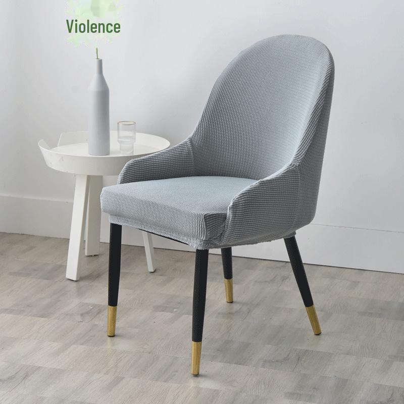 European Leather Dining Chair Cover with Curved Backrest, Thickened Universal Design for Household Chairs and Stools