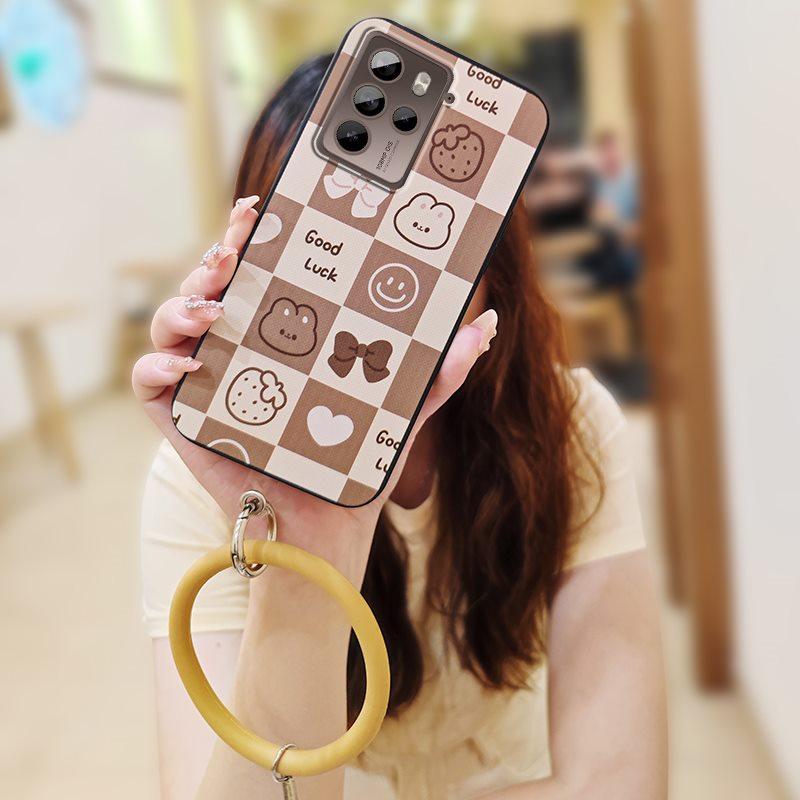 

Protective Ring Phone Case For HTC U23 Pro/U23 Dirt-resistant Cartoon Bracelet Soft Case Cute Solid Color Personality HTC U23 Pro/U23