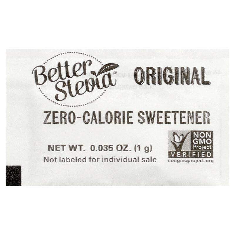 Better Stevia®, Zero-Calorie Sweetener, Original, 100 Packets, 3.5 oz (100 g)