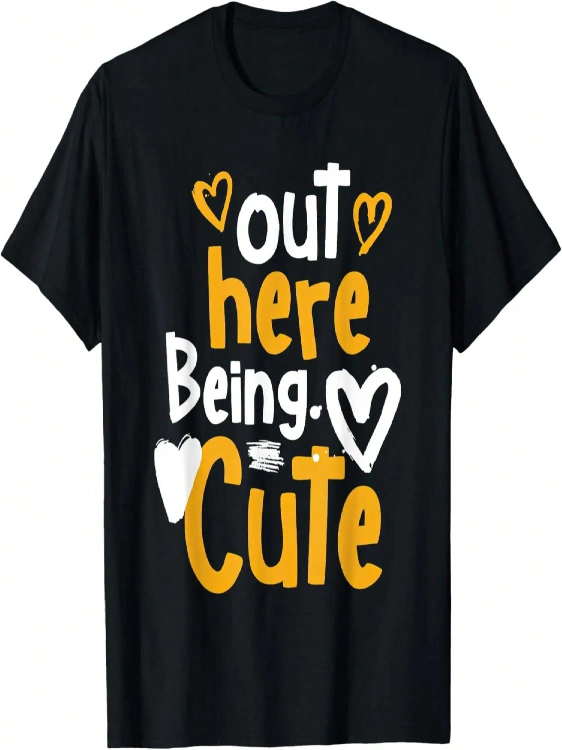 Yellow Ochre Black White Color Match T-Shirt S разноцветный