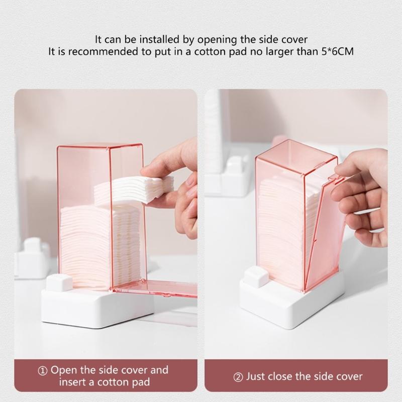 Contenitore Cotone Cosmetico Touch Control Scatola Dispenser da Parete con Dischetti Omaggio Salvaspazio Scatola Contenitore