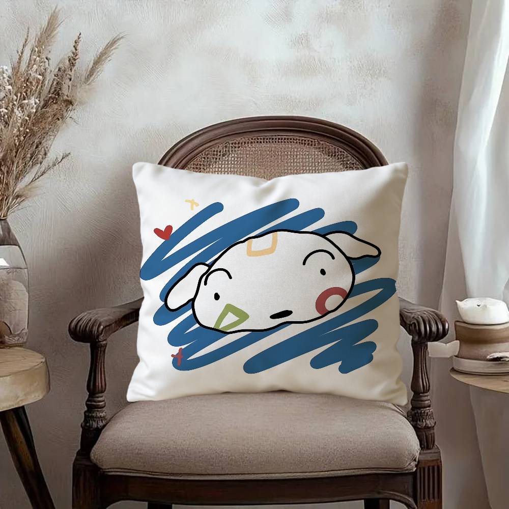 Cartoon C-Crayon S-Shin-chan Nohara Shiro Maple Design Cushion Cover Happy Autumn Harvest decor Holiday Decorati Pillow Cover